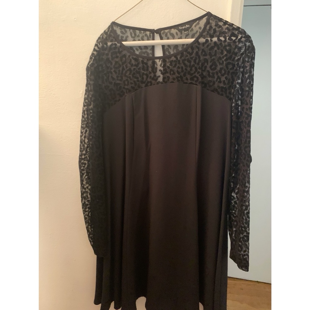 Simply Be Ax Paris Embellished Kick Out Dress (Black, US size 16 UK size 20)